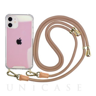 【iPhone12 mini ケース】Shoulder Strap Case for iPhone12 mini (greige)