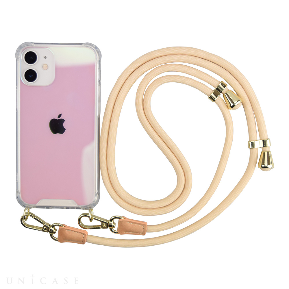 【iPhone12 mini ケース】Shoulder Strap Case for iPhone12 mini (ivory)