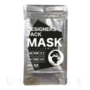 デザイナーズパックマスク[冷感（涼感）･抗菌･防臭･360度ストレッチ性能付き] メンズ (ブラック)