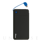 FRUEL MFi取得ライトニングケーブル内蔵モバイル充電器5000mAh (ブラック/ブルー)
