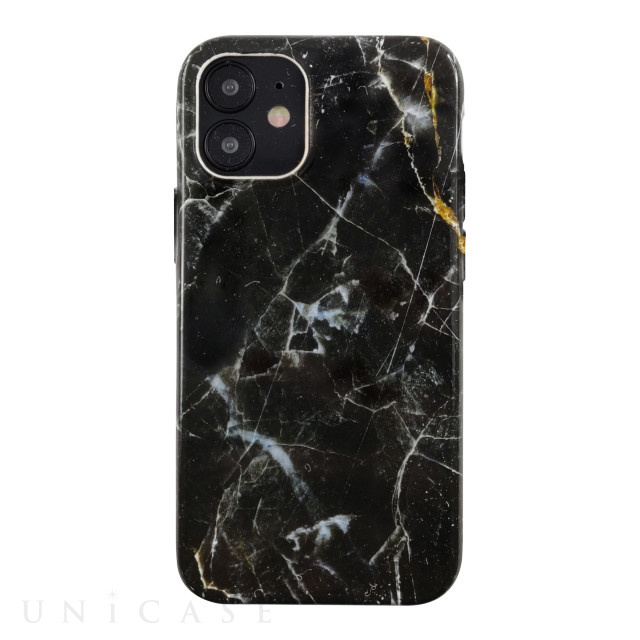 【iPhone12 mini ケース】ECO Printed Cases Case (Dark Star Marble)