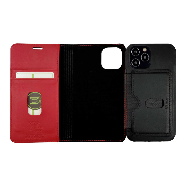 【iPhone12/12 Pro ケース】Eco Leather Protection 2in1 Folio Case (Black Olive/Red Tomato)サブ画像