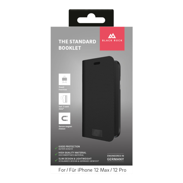 【iPhone12/12 Pro ケース】The Standard Booklet (Black)サブ画像