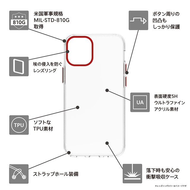 【iPhone12/12 Pro ケース】[Turtle Premium] ハイブリッドケース (ブラック)サブ画像