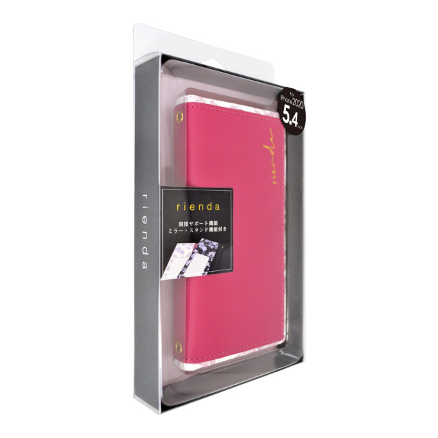 Iphone12 Mini ケース Rienda スクエア手帳 Gentle Flower ピンク Rienda Iphoneケースは Unicase