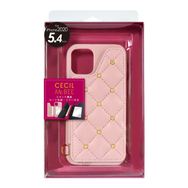 【iPhone12 mini ケース】CECIL McBEE キルティング背面ケース (PINK)goods_nameサブ画像