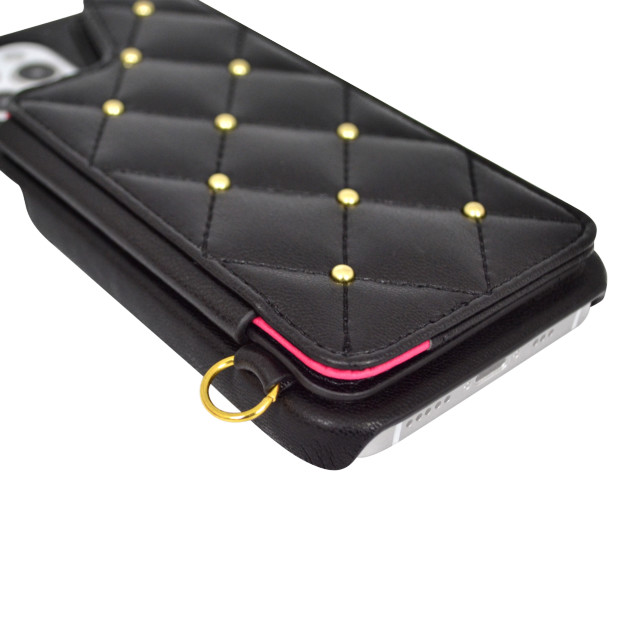 【iPhone12/12 Pro ケース】CECIL McBEE キルティング背面ケース (BLACK)サブ画像