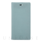 【iPhone12/12 Pro ケース】Shrunken-Calf Leather Book Case (Baby Blue)