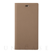 【iPhone12 Pro Max ケース】Shrunken-Calf Leather Book Case (Taupe)