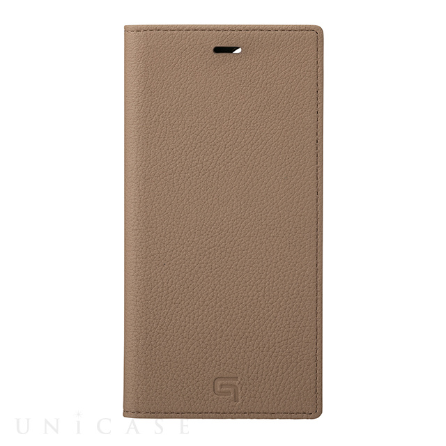 【iPhone12 Pro Max ケース】Shrunken-Calf Leather Book Case (Taupe)