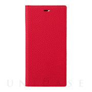 【iPhone12 Pro Max ケース】Shrunken-Calf Leather Book Case (Red)