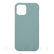 【iPhone12/12 Pro ケース】Shrunken-Calf Leather Shell Case (Baby Blue)