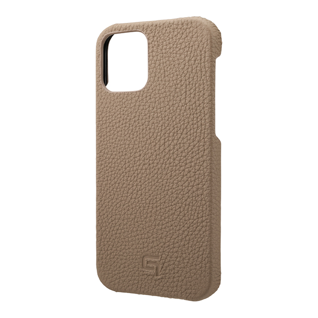 【iPhone12/12 Pro ケース】Shrunken-Calf Leather Shell Case (Taupe)goods_nameサブ画像