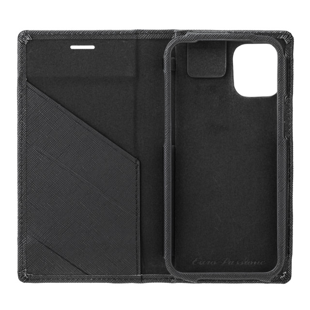 【iPhone12 mini ケース】“EURO Passione” PU Leather Book Case (Black)サブ画像