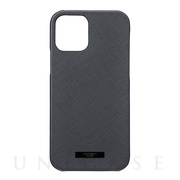 【iPhone12/12 Pro ケース】“EURO Passione” PU Leather Shell Case (Dark Navy)