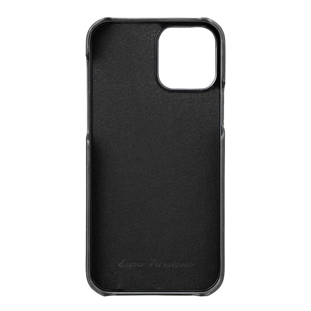 【iPhone12/12 Pro ケース】“EURO Passione” PU Leather Shell Case (Black)サブ画像
