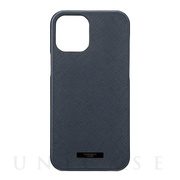 【iPhone12 Pro Max ケース】“EURO Passione” PU Leather Shell Case (Dark Navy)