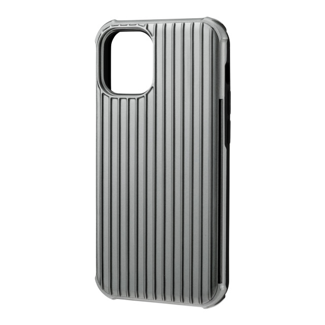 【iPhone12 mini ケース】”Rib-Slide” Hybrid Shell Case (Gray)サブ画像
