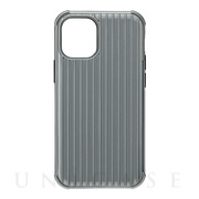【iPhone12 mini ケース】”Rib-Slide” Hybrid Shell Case (Gray)