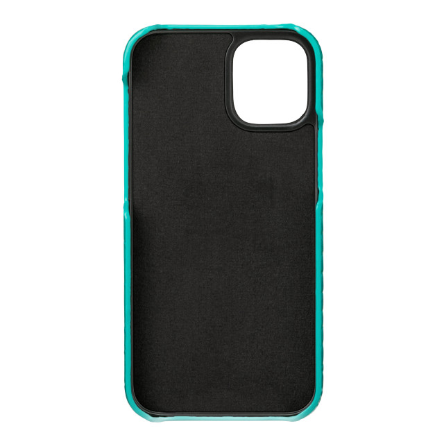 【iPhone12 mini ケース】Croco Embossed PU Leather Shell Case (Turquoise)サブ画像