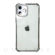 【iPhone12 mini ケース】Glitter shockproof soft case (Silver)