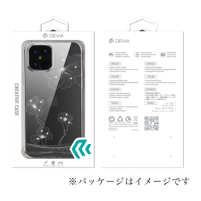 【iPhone12/12 Pro ケース】Crystal Flora case (ブラック)goods_nameサブ画像