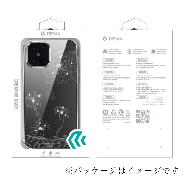 【iPhone12/12 Pro ケース】Crystal Flora case (シルバー)goods_nameサブ画像