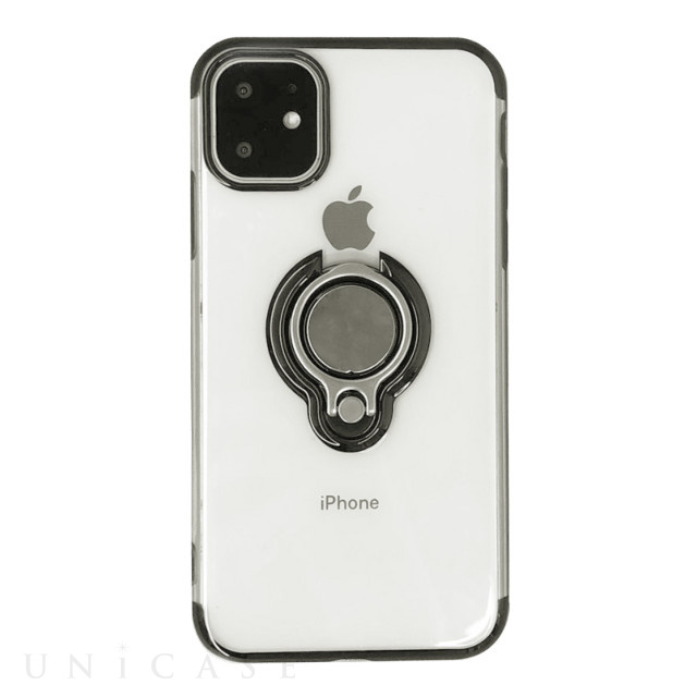 【iPhone12 mini ケース】Electroplated Ring PC Case (ブラック)