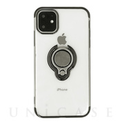 【iPhone12/12 Pro ケース】Electroplated Ring PC Case (ブラック)