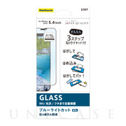【iPhone12 mini フィルム】貼りミスゼロ全面保護ガラス (光沢・ブルーライトカット)