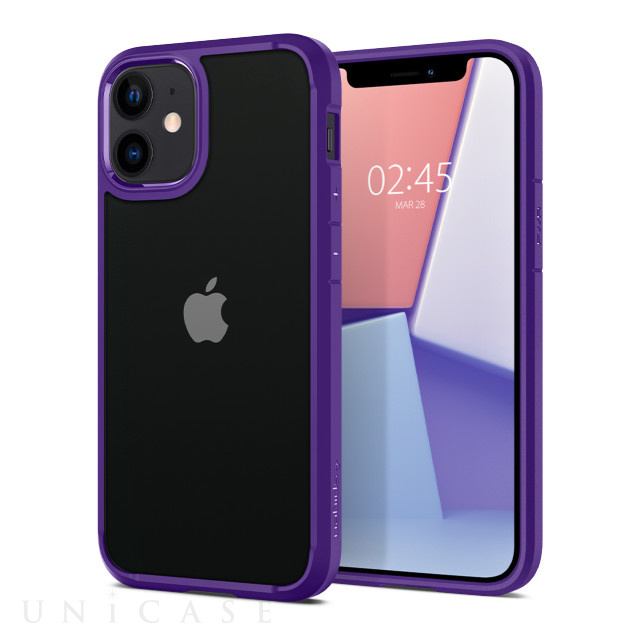 iPhone12 mini ケース】Crystal Hybrid (Hydrangea Purple) Spigen