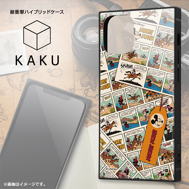 【iPhone12 mini ケース】ディズニーキャラクター/耐衝撃ハイブリッドケース KAKU (ミッキーマウス/comic)サブ画像