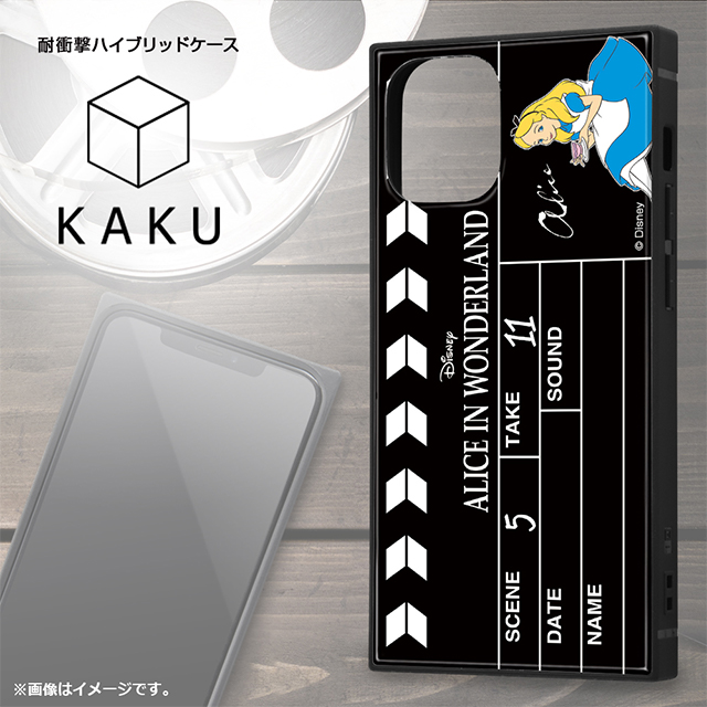 【iPhone12 mini ケース】ディズニーキャラクター/耐衝撃ハイブリッドケース KAKU (ふしぎの国のアリス/Clapperboard)サブ画像