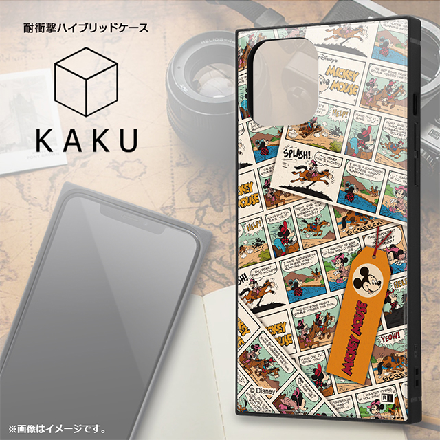 【iPhone12 Pro Max ケース】ディズニーキャラクター/耐衝撃ハイブリッドケース KAKU (ミッキーマウス/comic)サブ画像