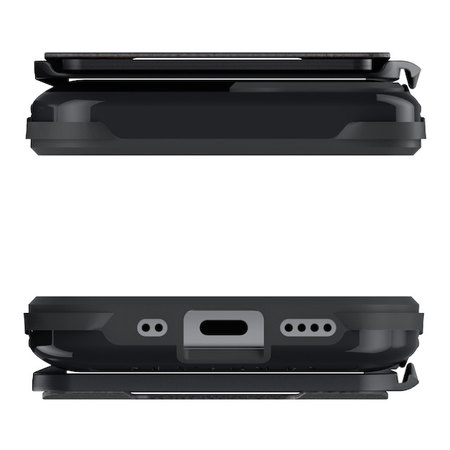 【iPhone12 mini ケース】Exec 4 Leather Flip Wallet Case (Black)サブ画像