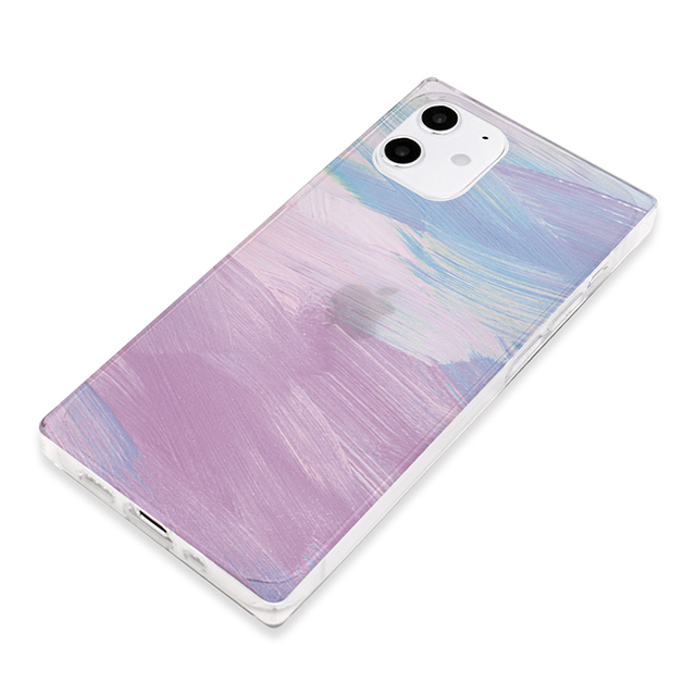 【iPhone12 mini ケース】ソフトスクウェアケース (purple pastel)サブ画像
