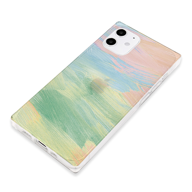 【iPhone12 mini ケース】ソフトスクウェアケース (Green pastel)goods_nameサブ画像