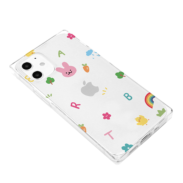 【iPhone12 mini ケース】ソフトスクウェアケース (ピンクウサギ)サブ画像