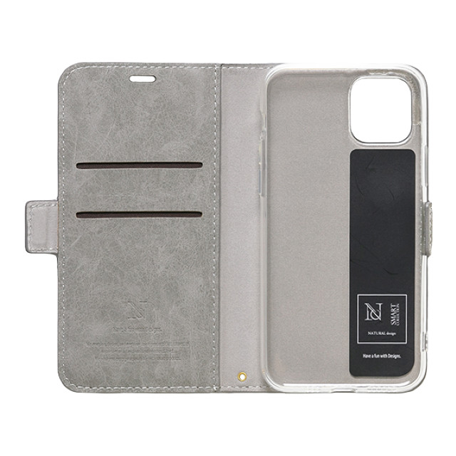 【iPhone12 mini ケース】手帳型ケース Style Natural (Gray)サブ画像