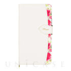 【iPhone12/12 Pro ケース】手帳型ケース Fleur (White)