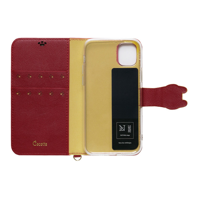 【iPhone12/12 Pro ケース】手帳型ケース Cocotte (Red) NATURAL design | iPhoneケースは