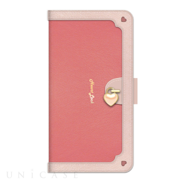 【iPhone12/12 Pro ケース】手帳型ケース Heart Lock (Milky Pink)