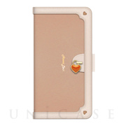 【iPhone12 mini ケース】手帳型ケース Heart Lock (Apricot)