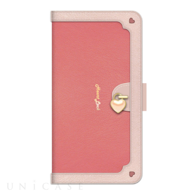 iPhone12 mini ケース】手帳型ケース Heart Lock (Milky Pink) NATURAL