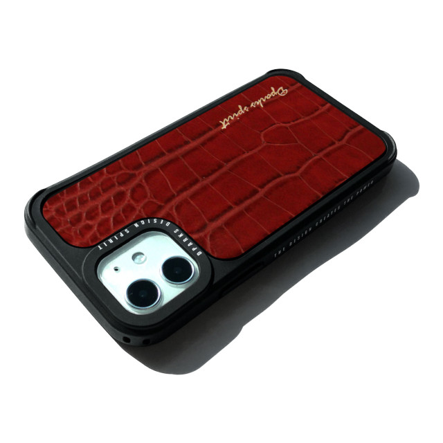【iPhone12 mini ケース】Leather Case (CROCO SKIN GRAY)サブ画像