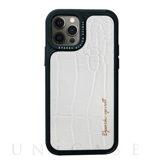 【iPhone12/12 Pro ケース】Leather Case (WHITE)