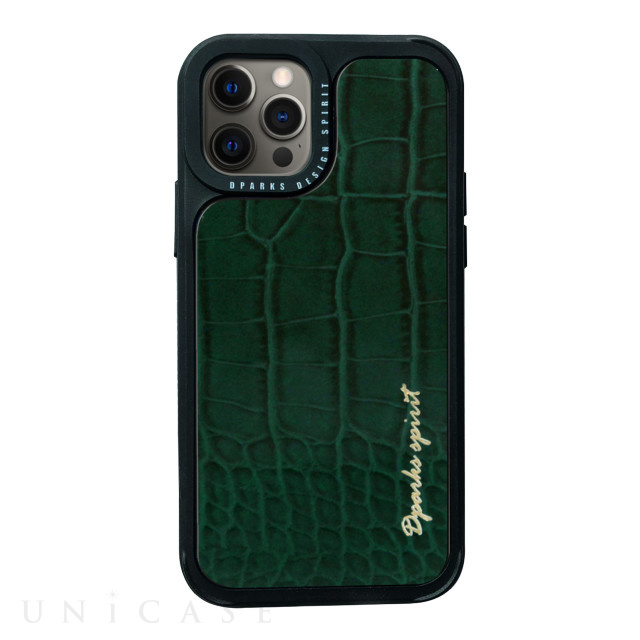 【iPhone12/12 Pro ケース】Leather Case (GREEN)