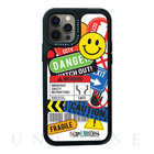 【iPhone12/12 Pro ケース】Black Cover (TAG STICKER caution)