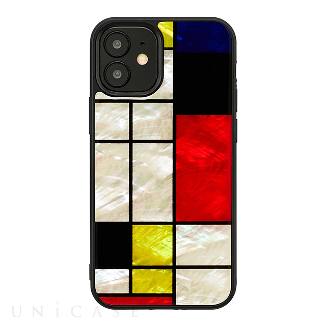 【iPhone12 mini ケース】天然貝ケース (Mondrian)