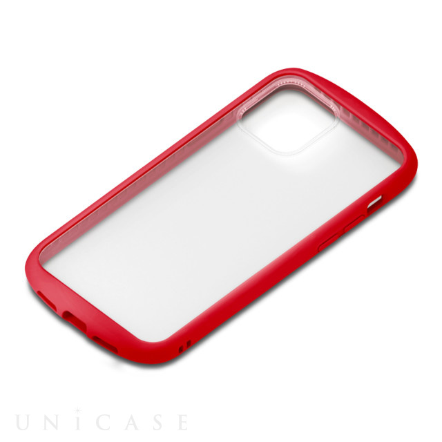 【iPhone12 mini ケース】ガラスタフケース ラウンドタイプ (レッド)